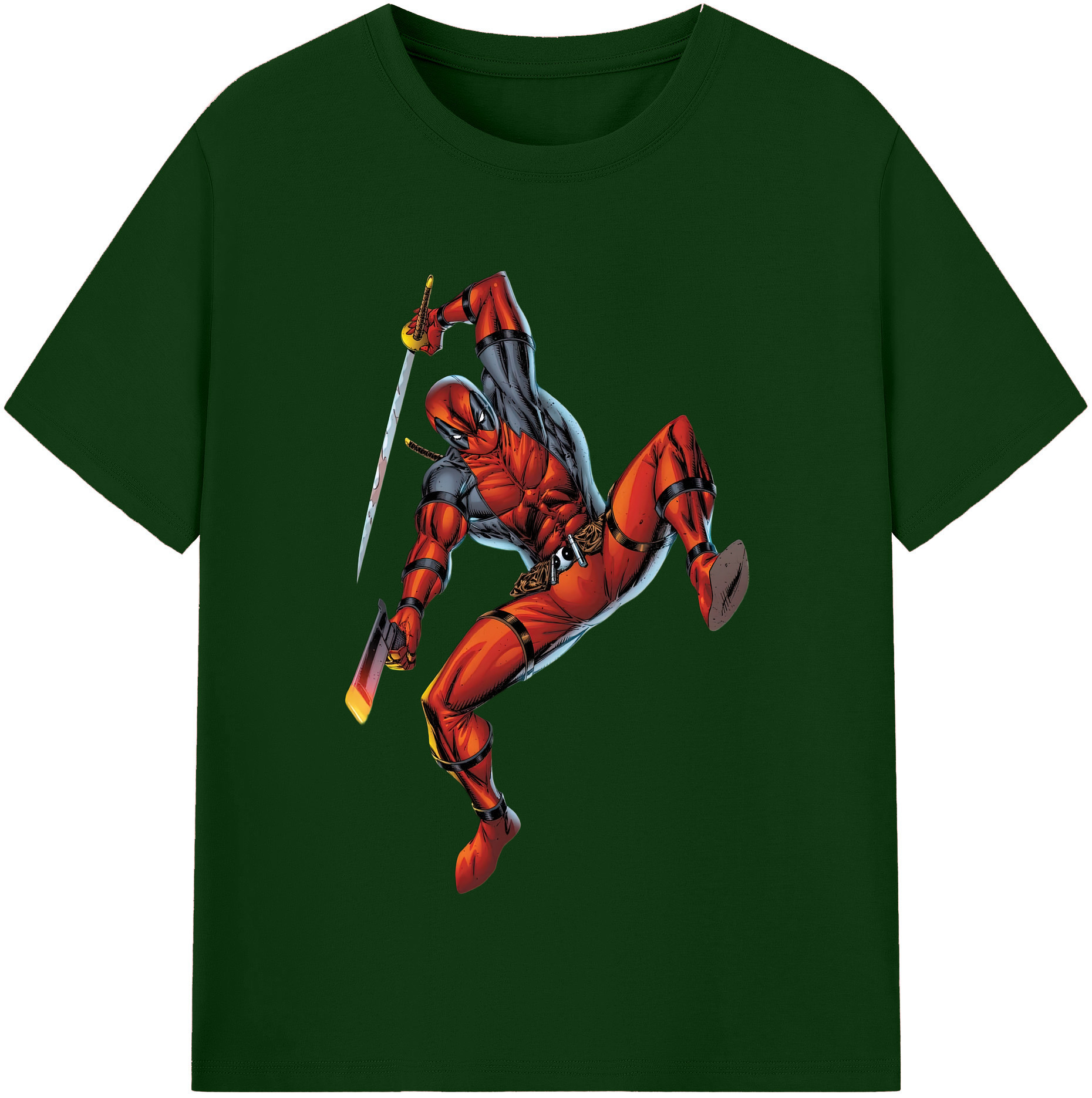 （画像用） Deadpool デッドプール 綿100％半袖Tシャツ（フロントプリント）